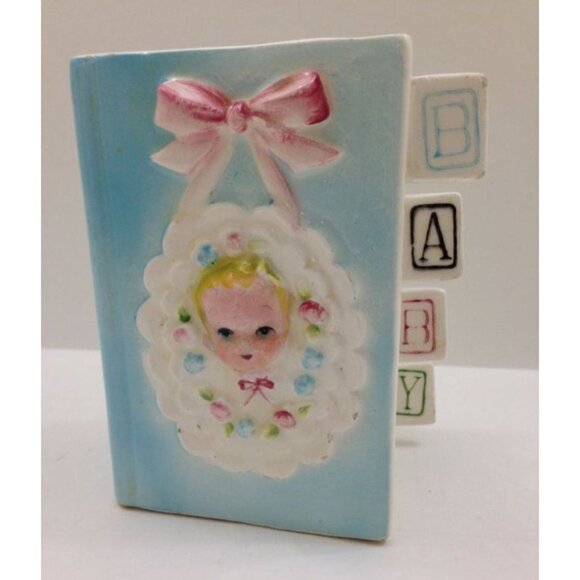 Vintage Baby Book Planter DIY Project Piece 5" H x 4" L x 2.5" W x 4.5" D - Picture 9 of 9